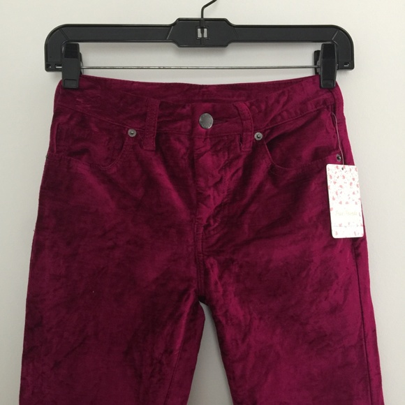 Free People Pink Velvet Crop Pants - Picture 4 of 8